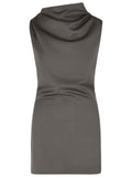 Khaite 'Astor' Mini Dress In Brown Virgin Wool
