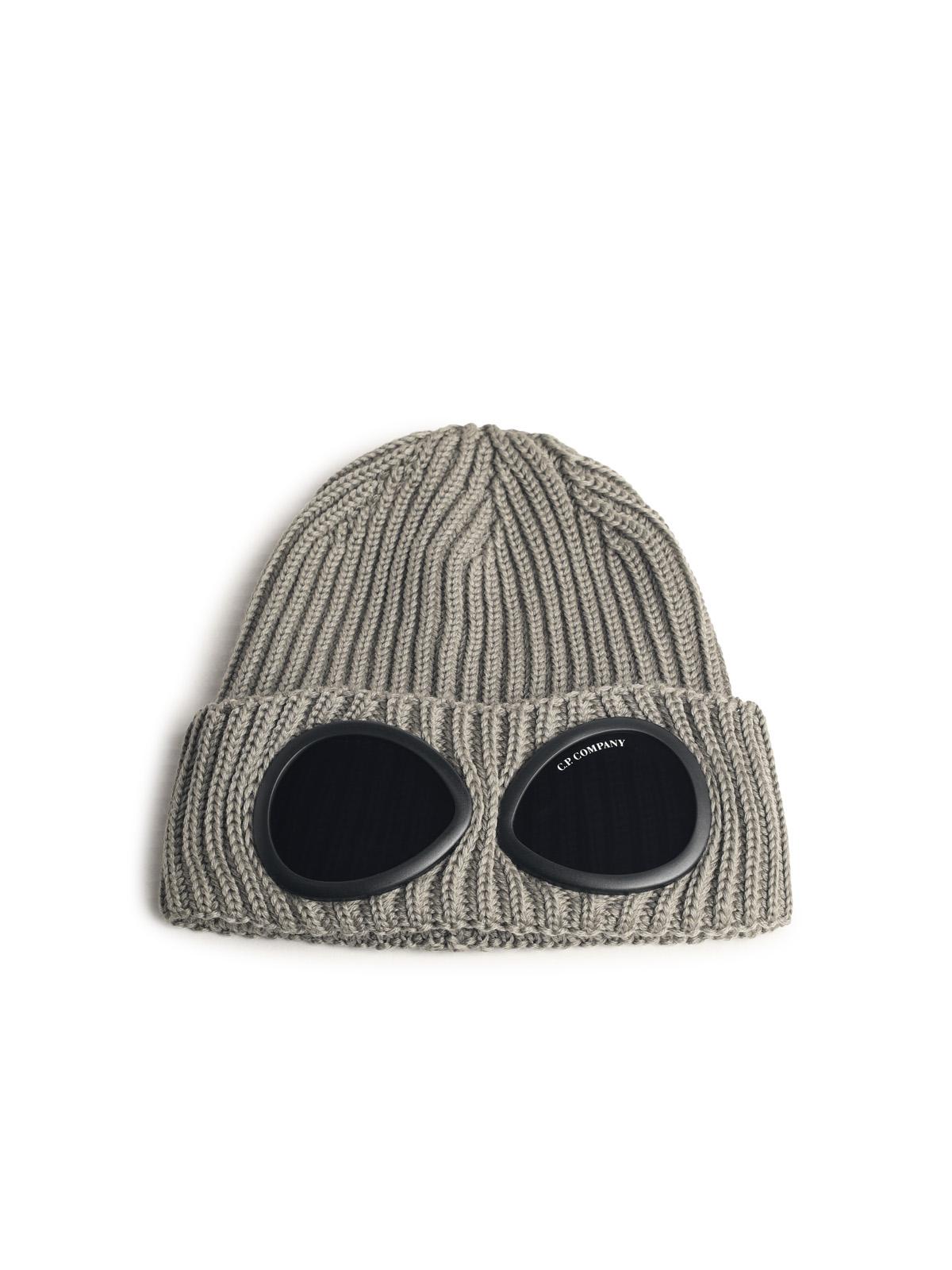 C.P. Company 'Goggle' Beige Wool Beanie