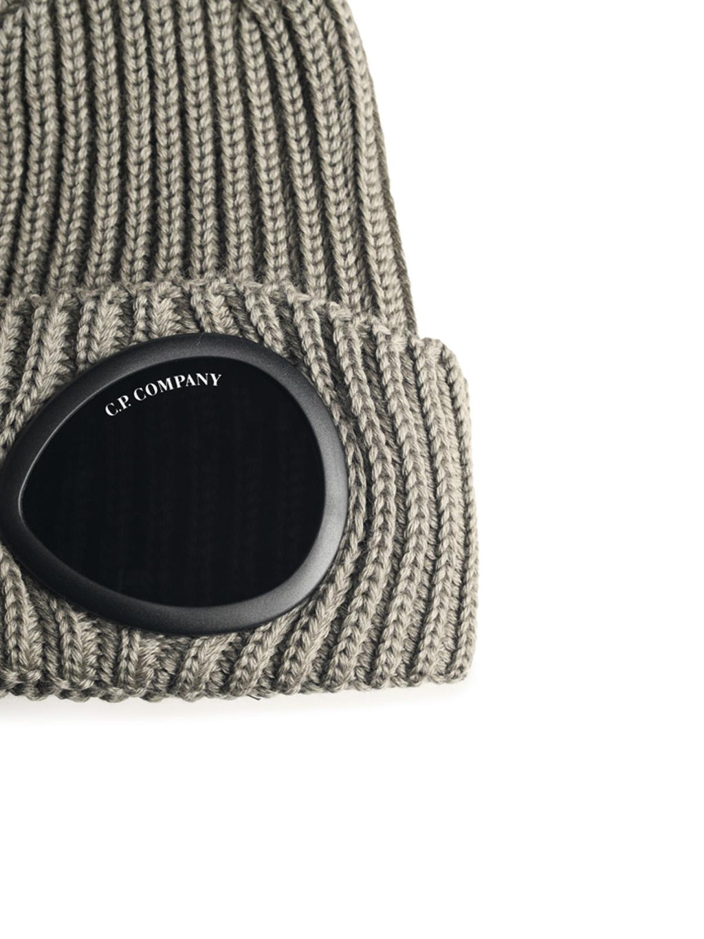 C.P. Company 'Goggle' Beige Wool Beanie