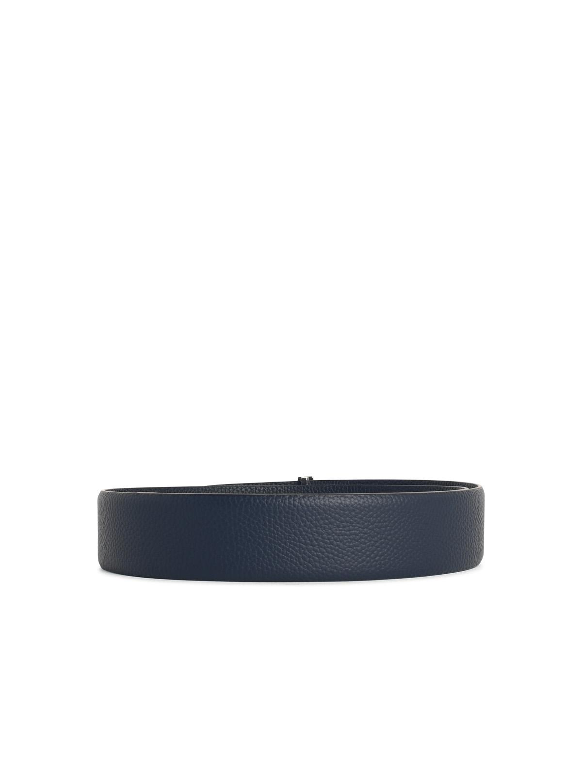 Tom Ford 'T Icon' Navy Lear Belt