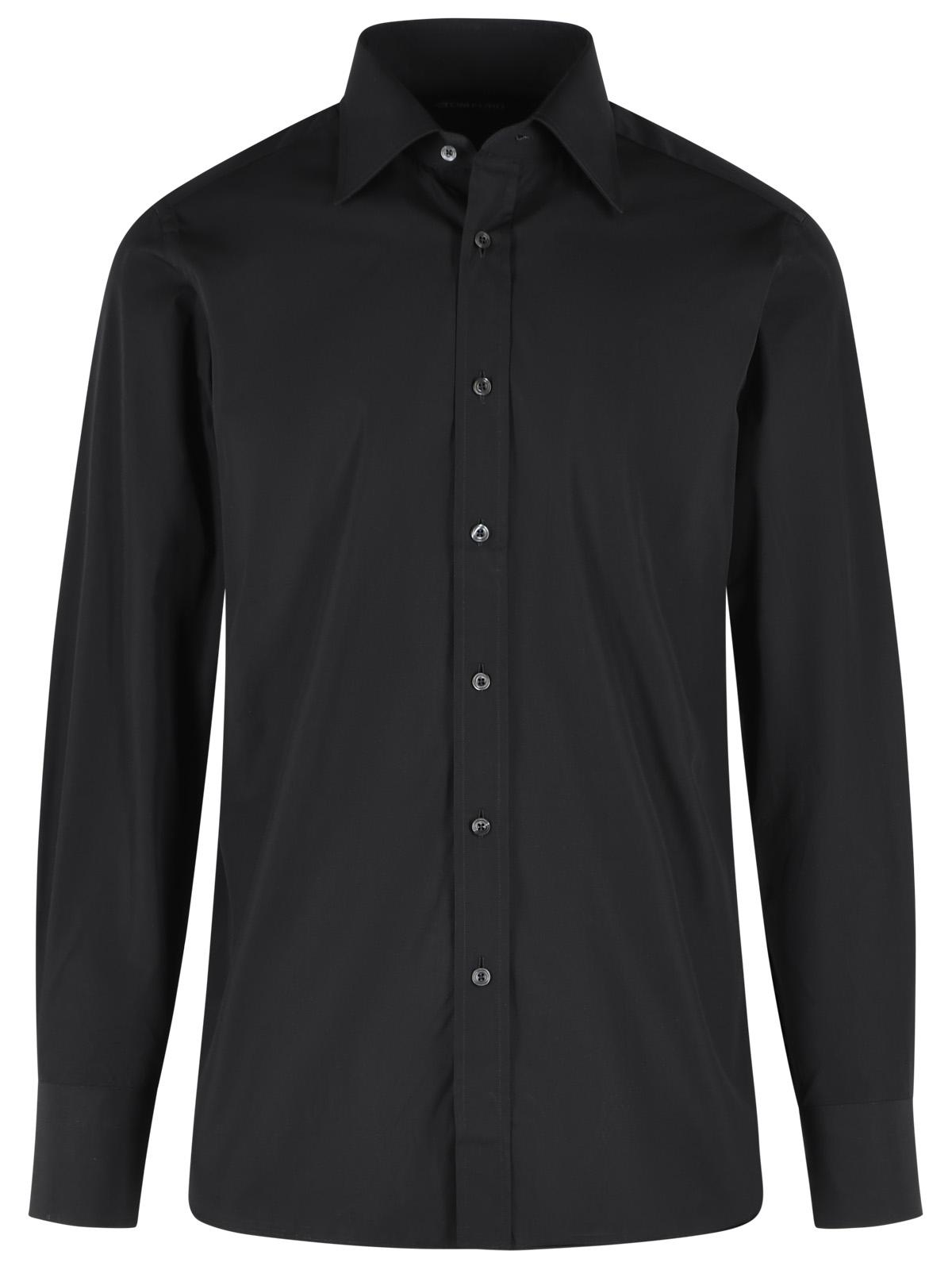 Tom Ford 'Slim' Black Cotton Shirt
