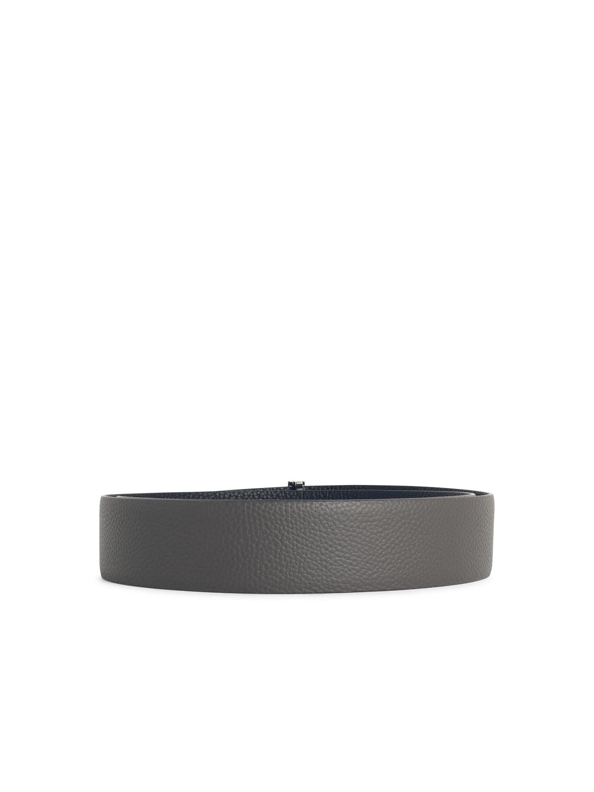 Tom Ford 'T Icon' Grey Lear Belt