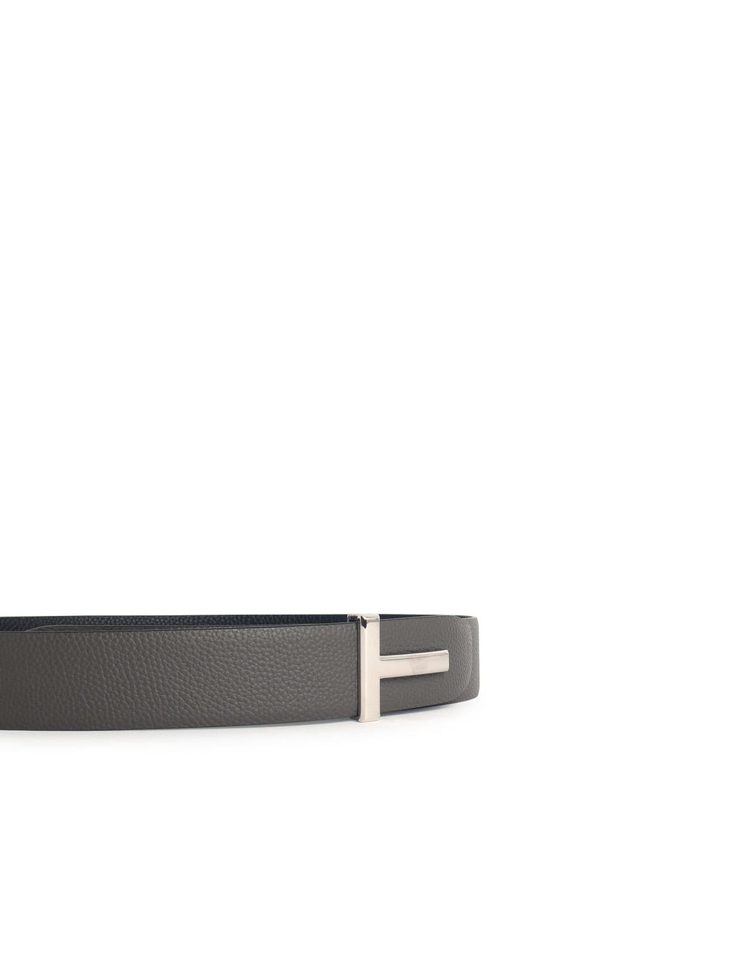 Tom Ford 'T Icon' Grey Lear Belt