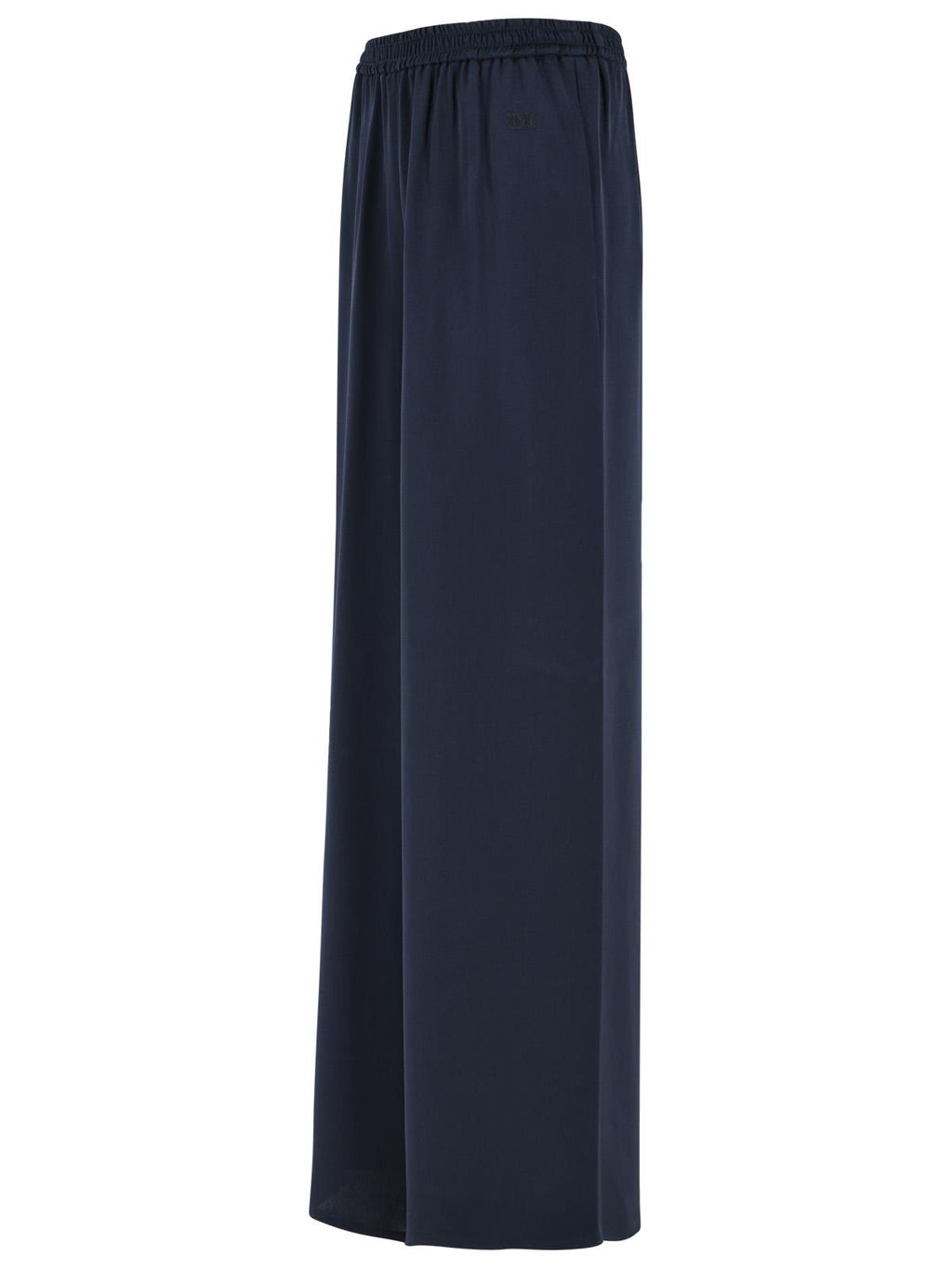 Max Mara Navy Blue 'Volonta' Heavy Silk Soft Pants