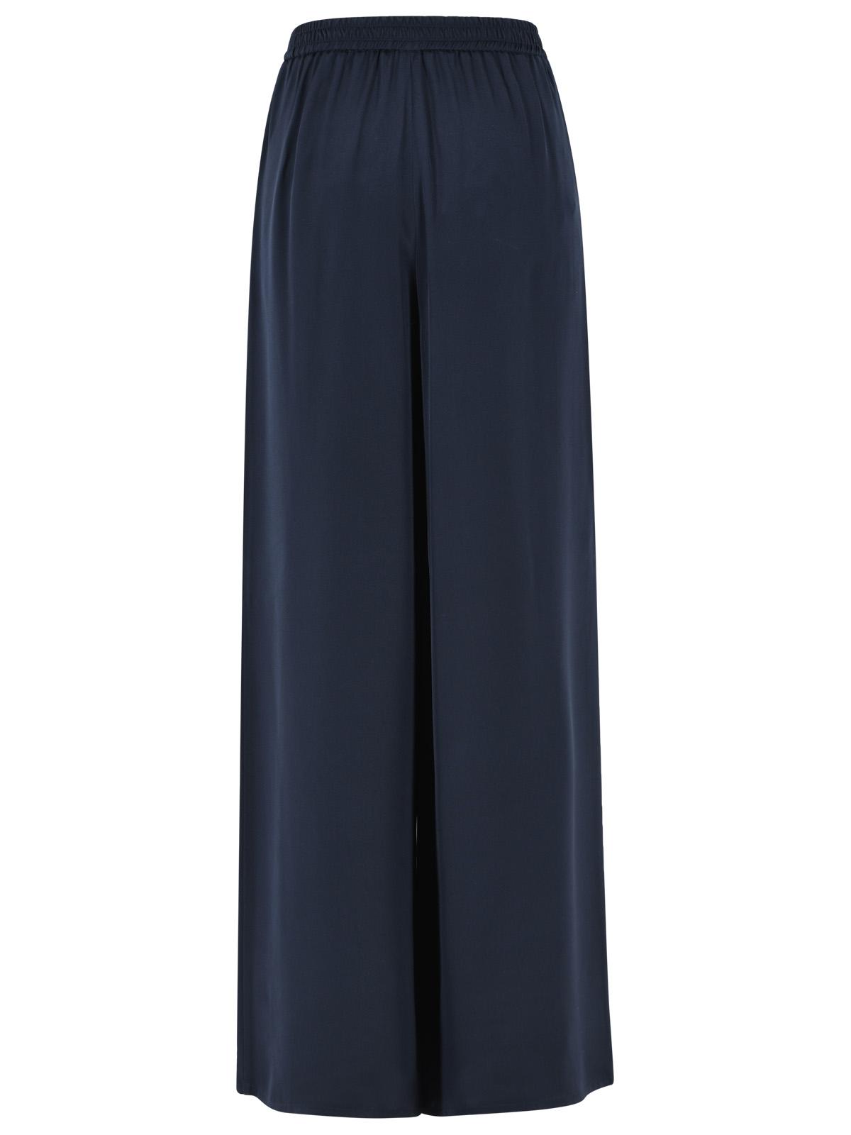 Max Mara Navy Blue 'Volonta' Heavy Silk Soft Pants
