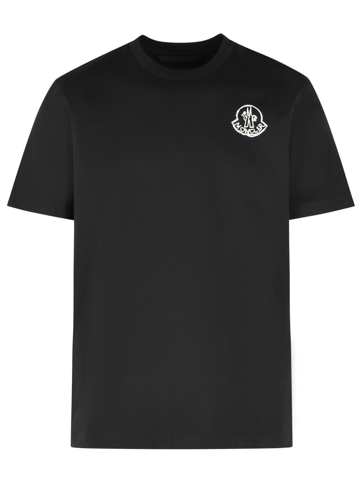 Moncler Black Cotton T Shirt