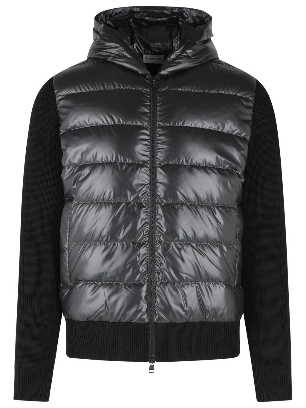 Moncler 'Tricot' Black Virgin Wool Cardigan