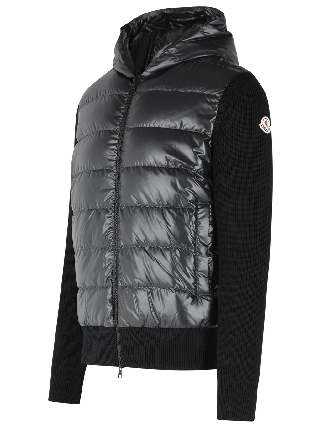 Moncler 'Tricot' Black Virgin Wool Cardigan