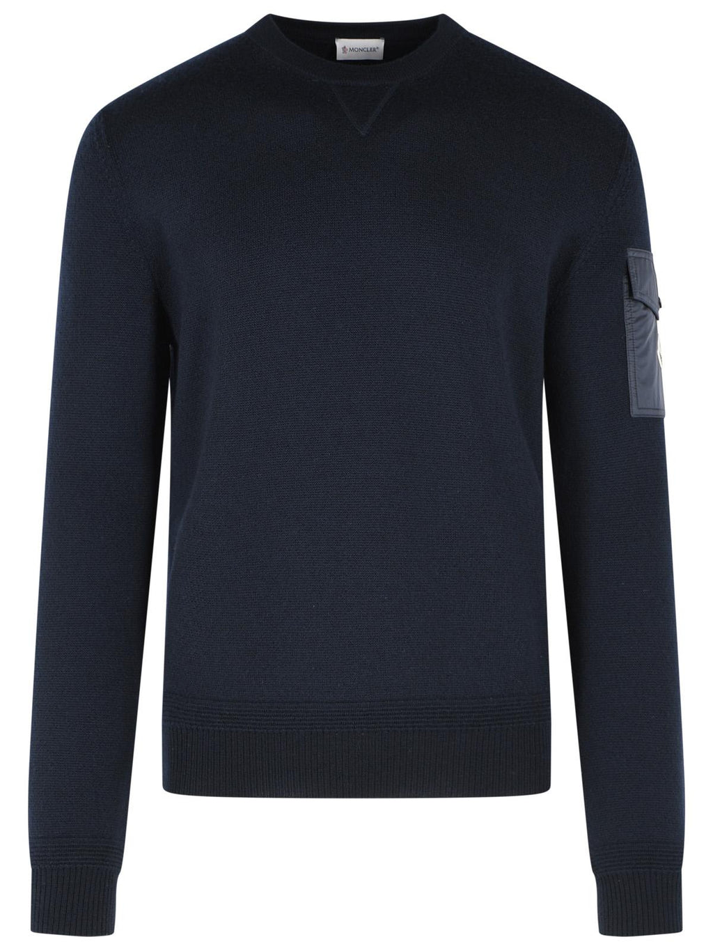 Moncler 'Tricot' Blue Virgin Wool Sweatshirt
