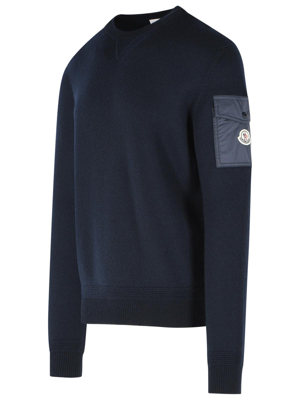Moncler 'Tricot' Blue Virgin Wool Sweatshirt