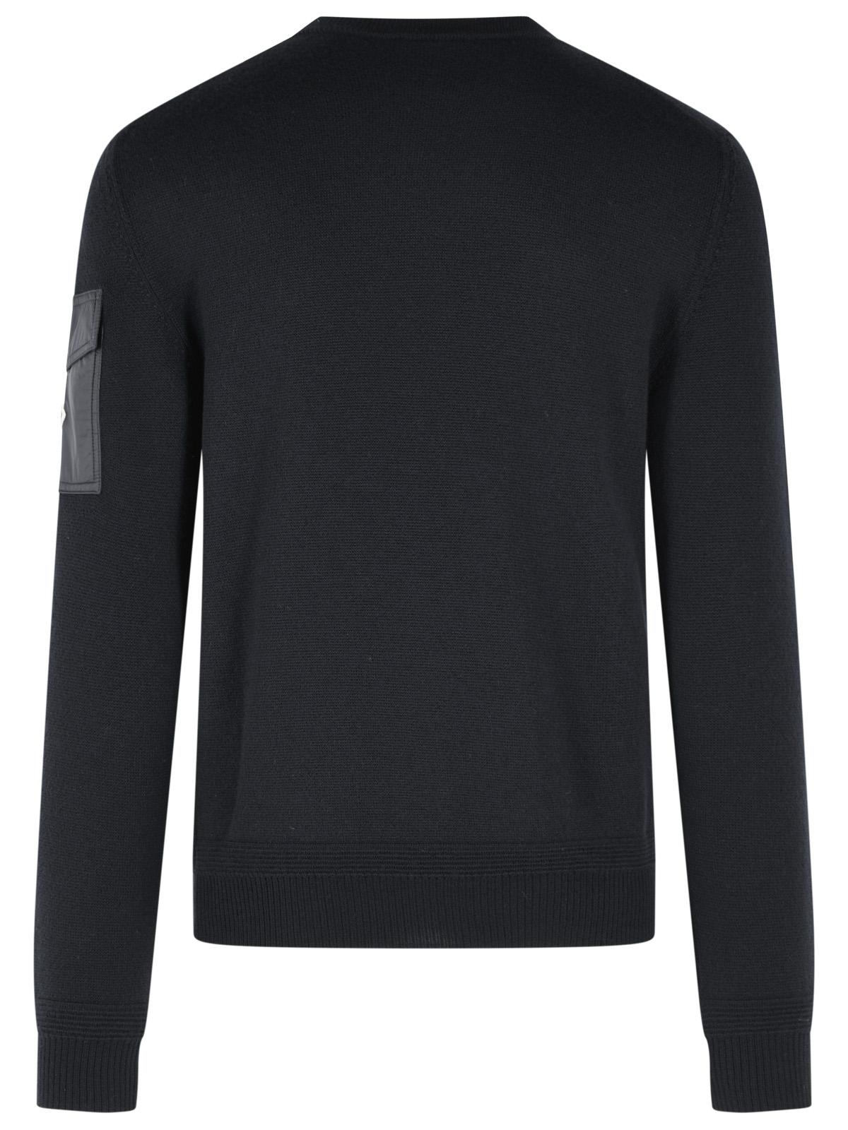 Moncler 'Tricot' Blue Virgin Wool Sweatshirt