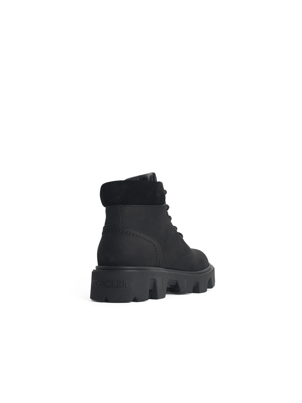 Moncler 'Peak City' Suede And Black Nubuck Ankle Boots
