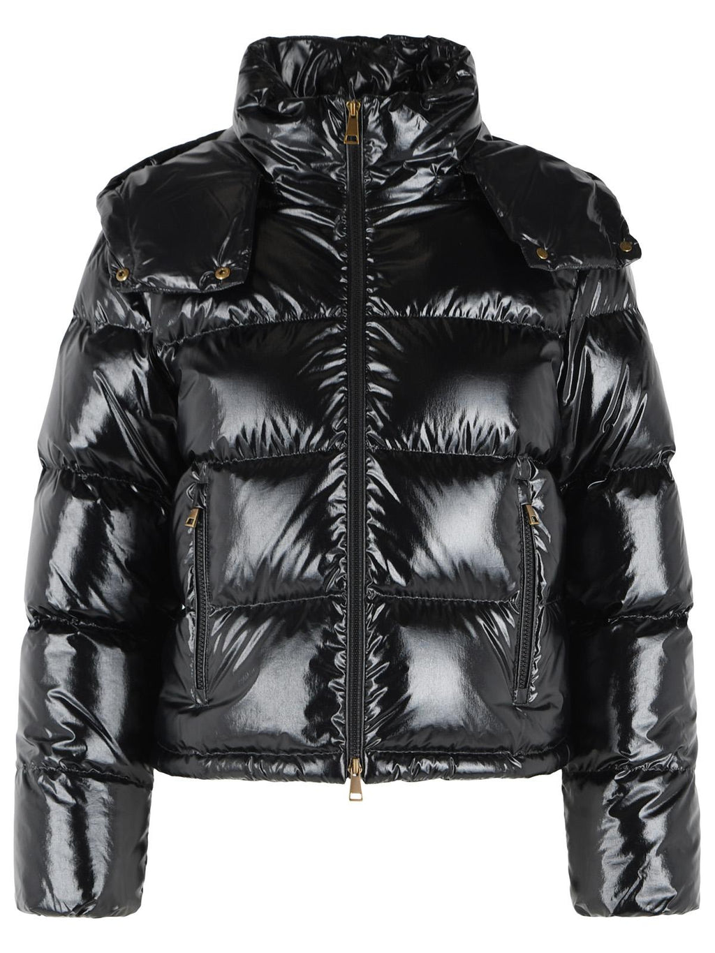 Moncler 'Niveole' Glossy Black Polyamide Down Jacket