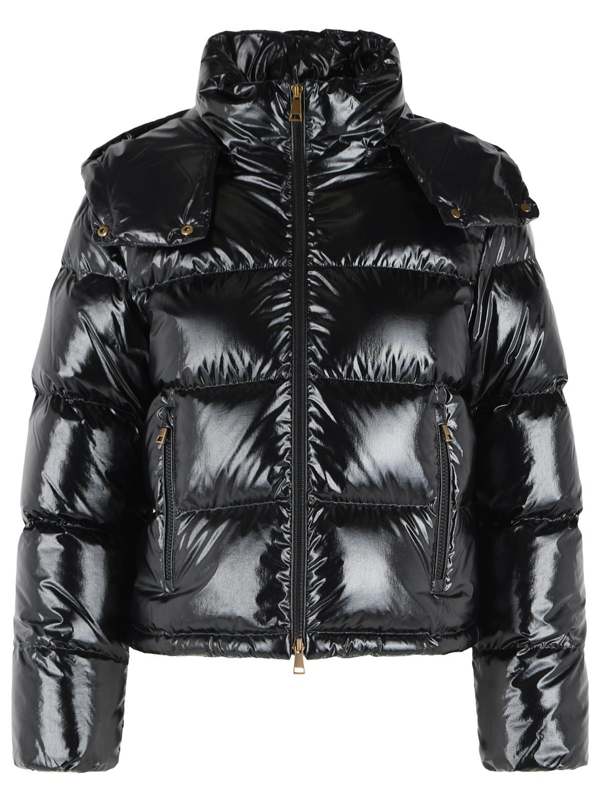 Moncler 'Niveole' Glossy Black Polyamide Down Jacket