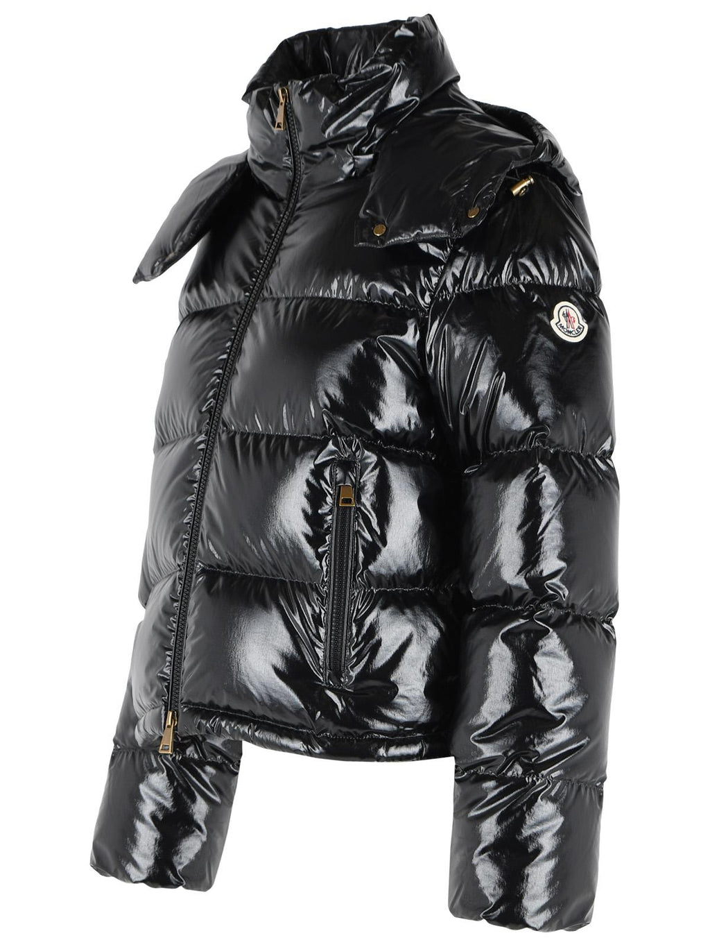 Moncler 'Niveole' Glossy Black Polyamide Down Jacket
