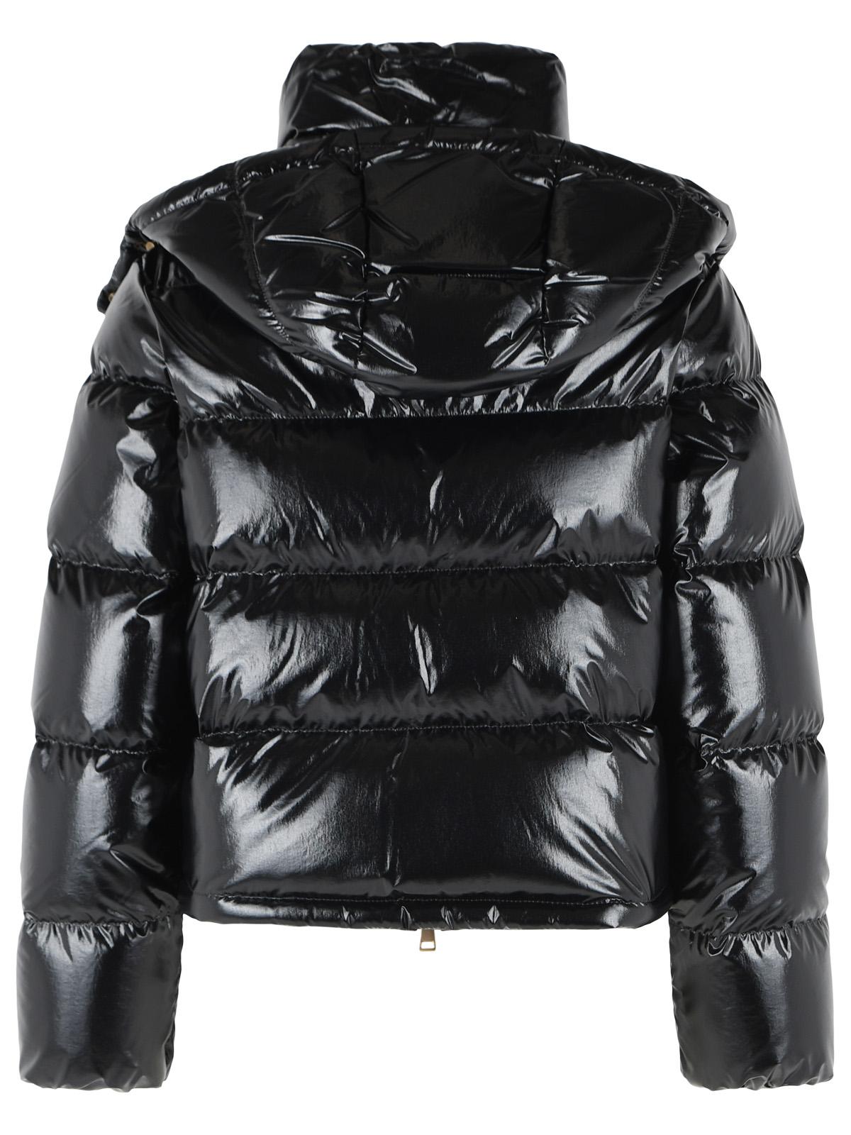 Moncler 'Niveole' Glossy Black Polyamide Down Jacket