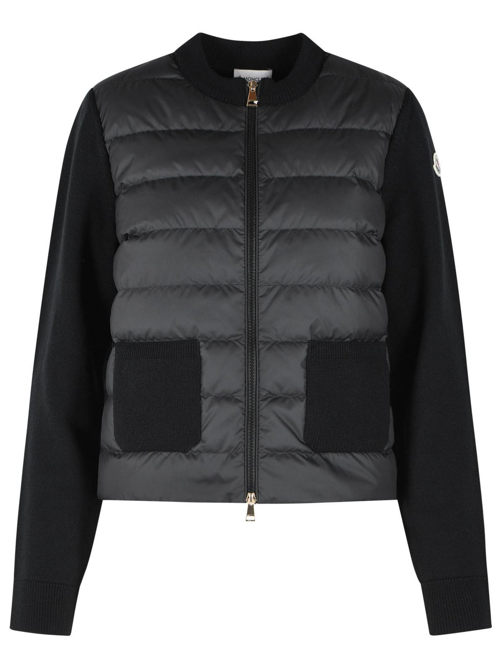 Moncler 'Tricot' Black Virgin Wool Cardigan