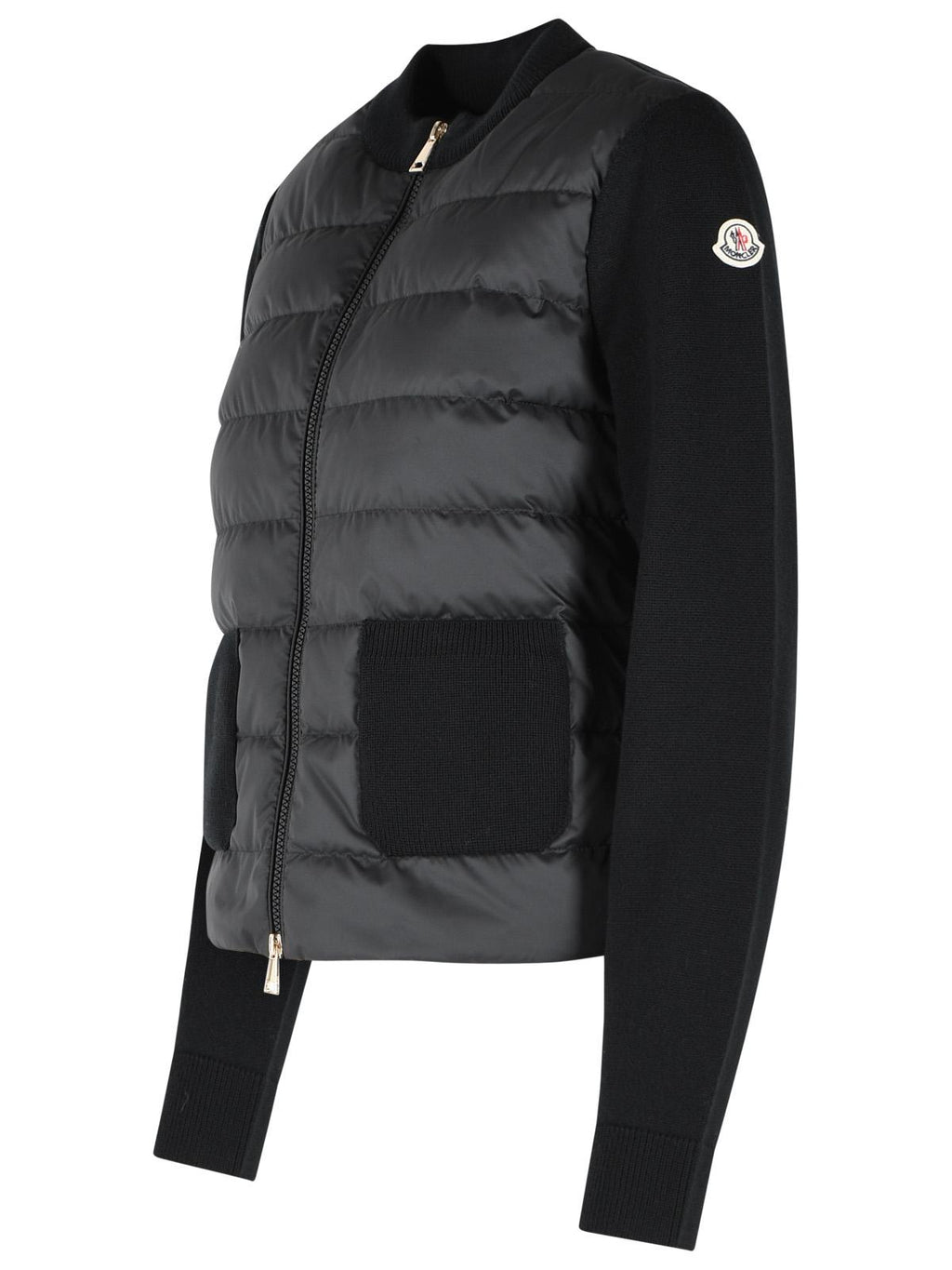 Moncler 'Tricot' Black Virgin Wool Cardigan