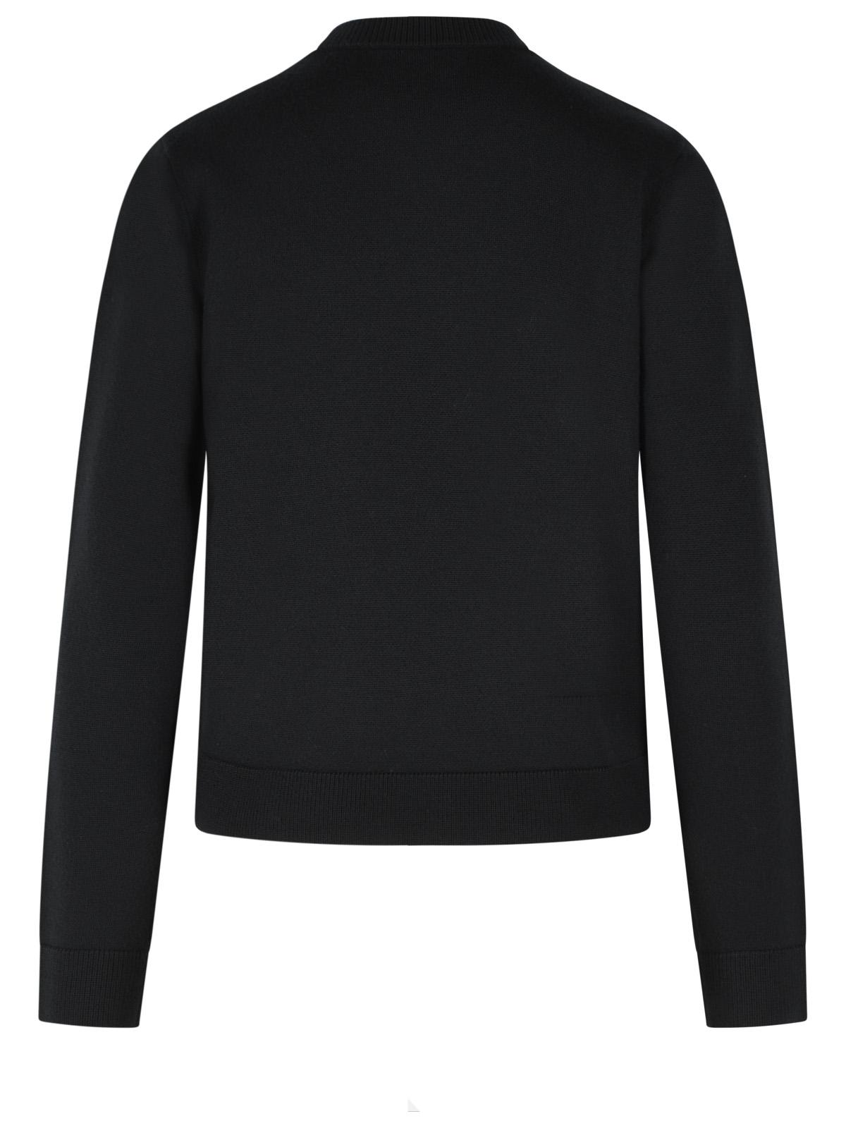 Moncler 'Tricot' Black Virgin Wool Cardigan
