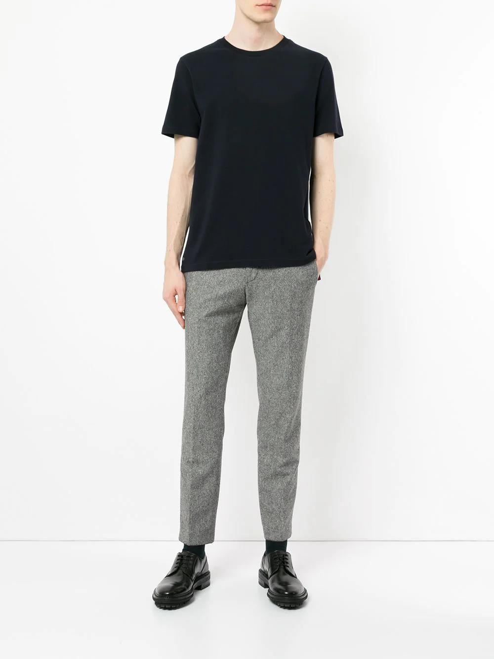 Thom Browne Relaxed Fit Ss Tee W/ Center Back Rwb Stripe In Classic Pique