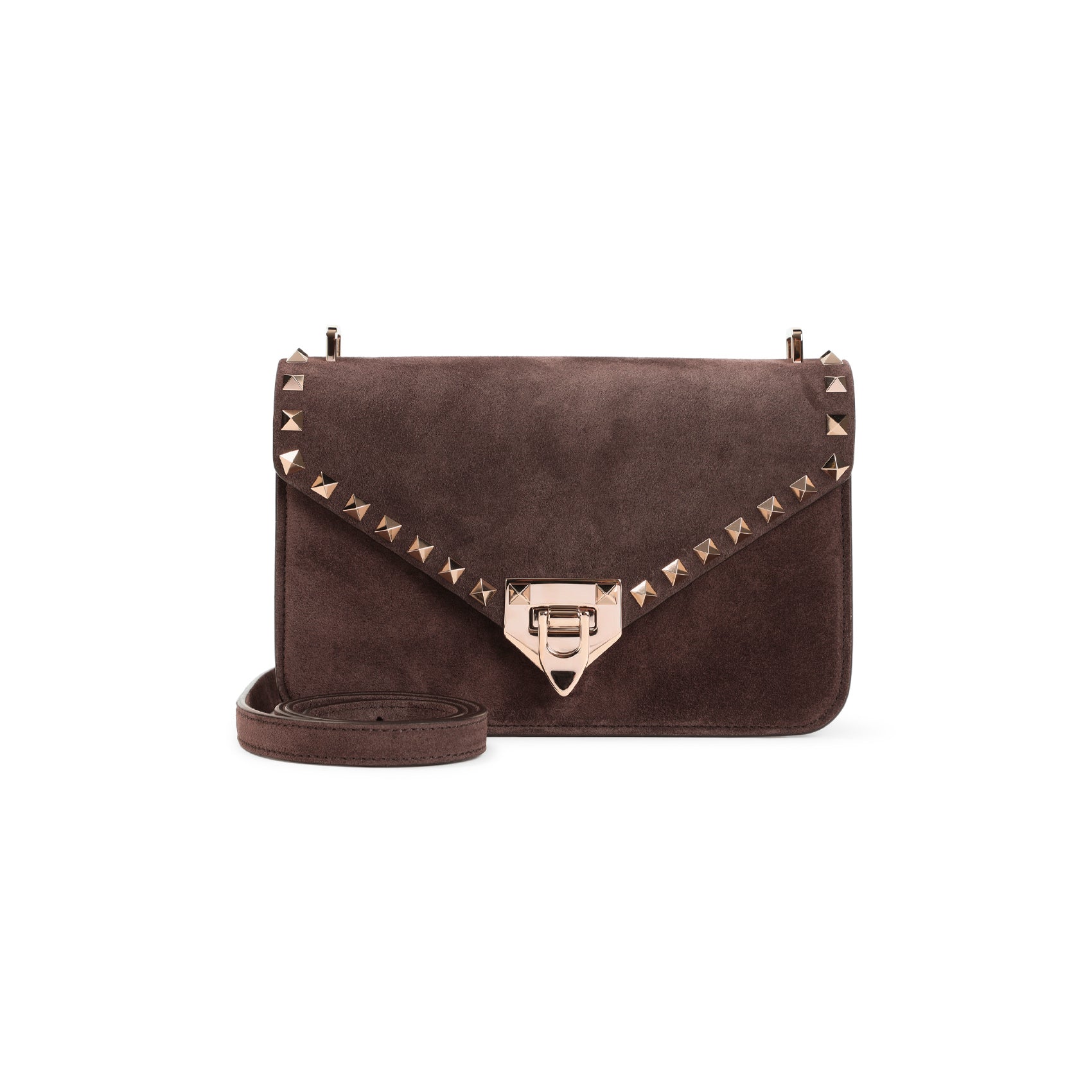 Valentino Garavani Rockstud Suede Small Shoulder Bag