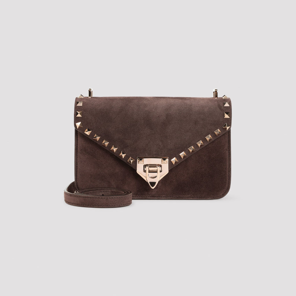 Valentino Garavani Rockstud Suede Small Shoulder Bag