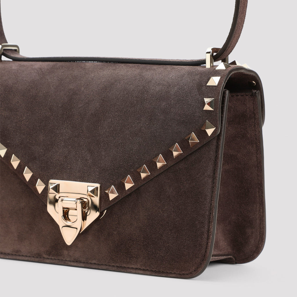 Valentino Garavani Rockstud Suede Small Shoulder Bag
