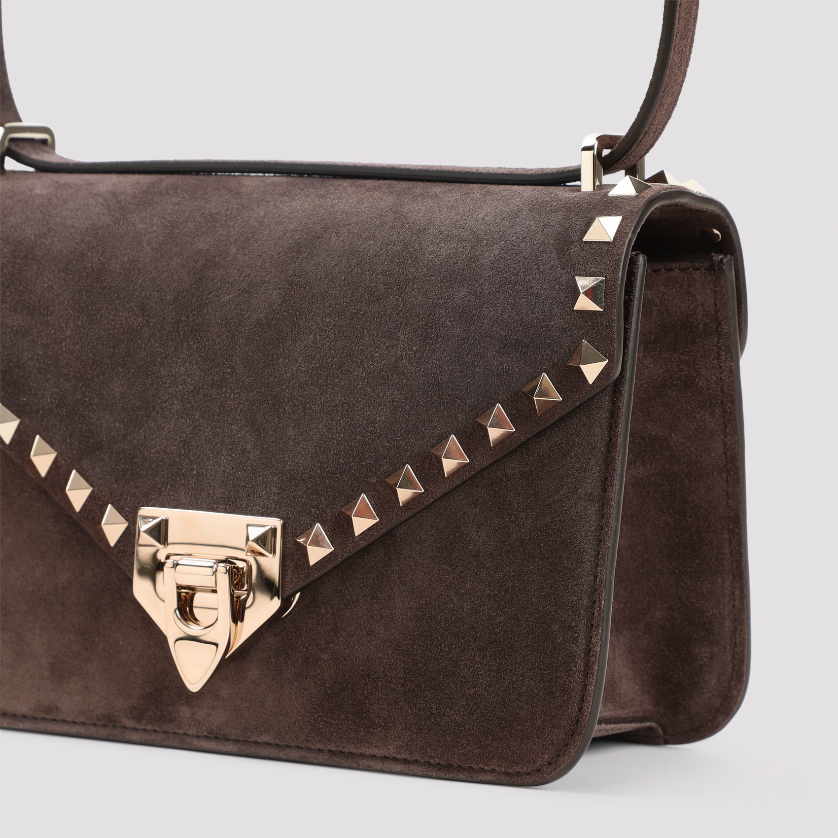 Valentino Garavani Rockstud Suede Small Shoulder Bag