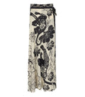Pahiesa Formentera Ecru And Black Wrap Skirt