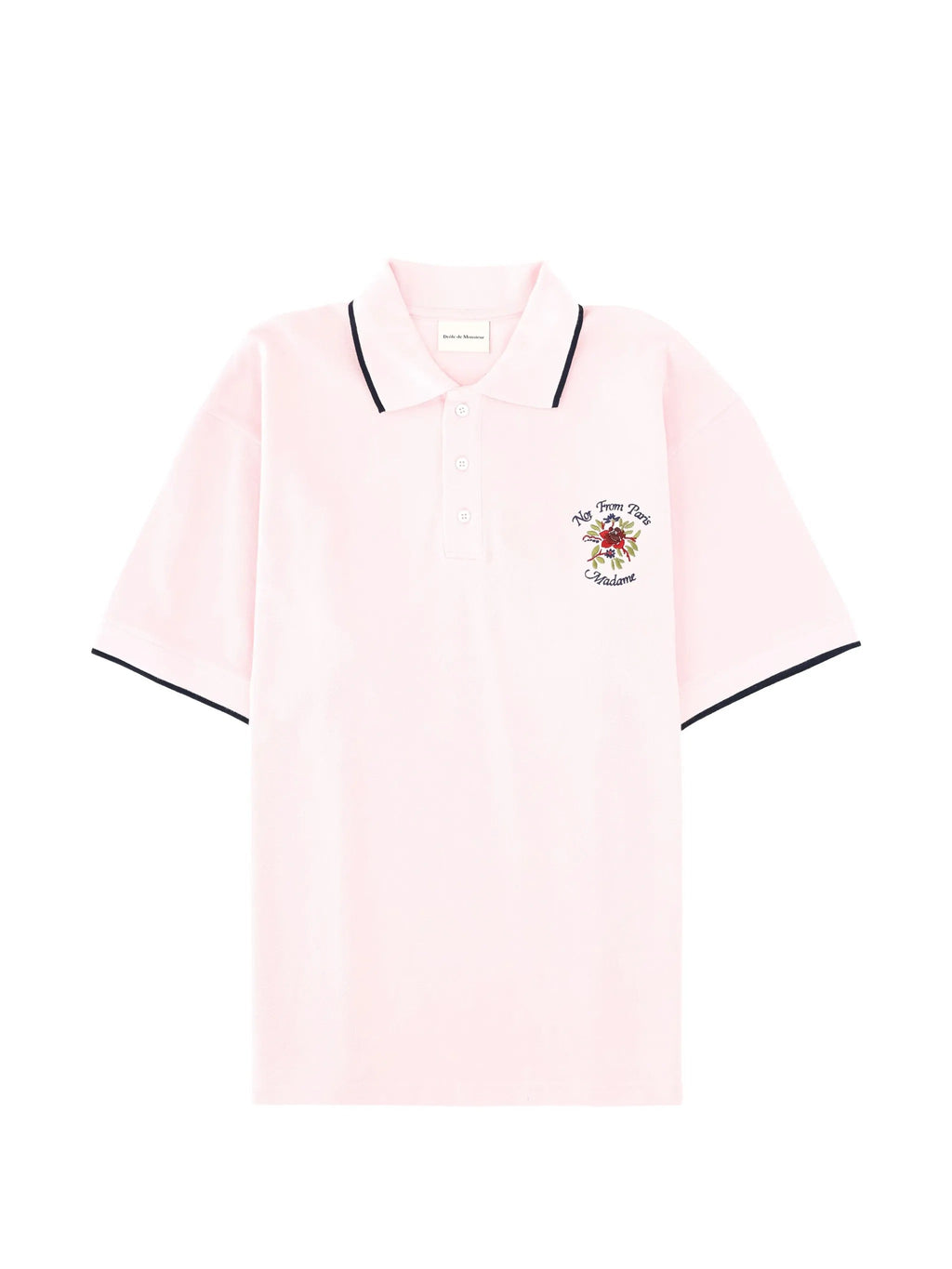 Drole De Monsieur Polo Piqué Slogan Rose