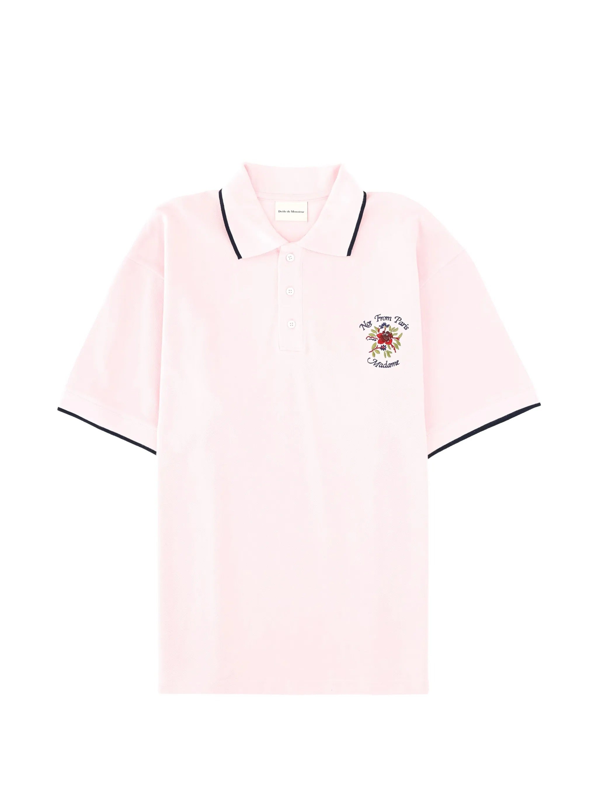 Drole De Monsieur Polo Piqué Slogan Rose