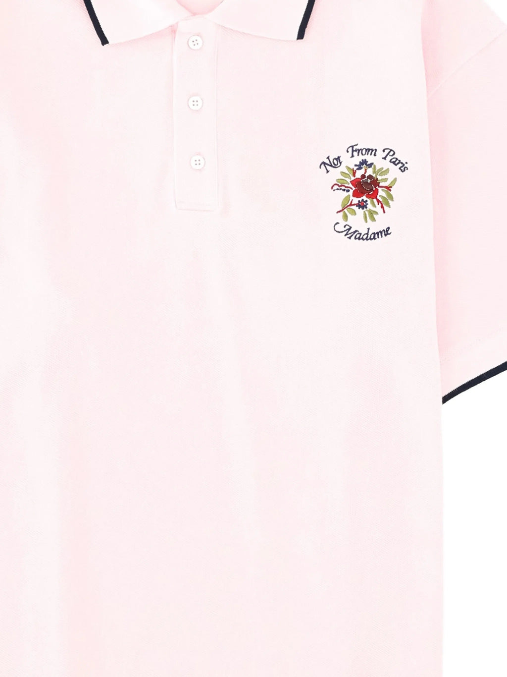 Drole De Monsieur Polo Piqué Slogan Rose