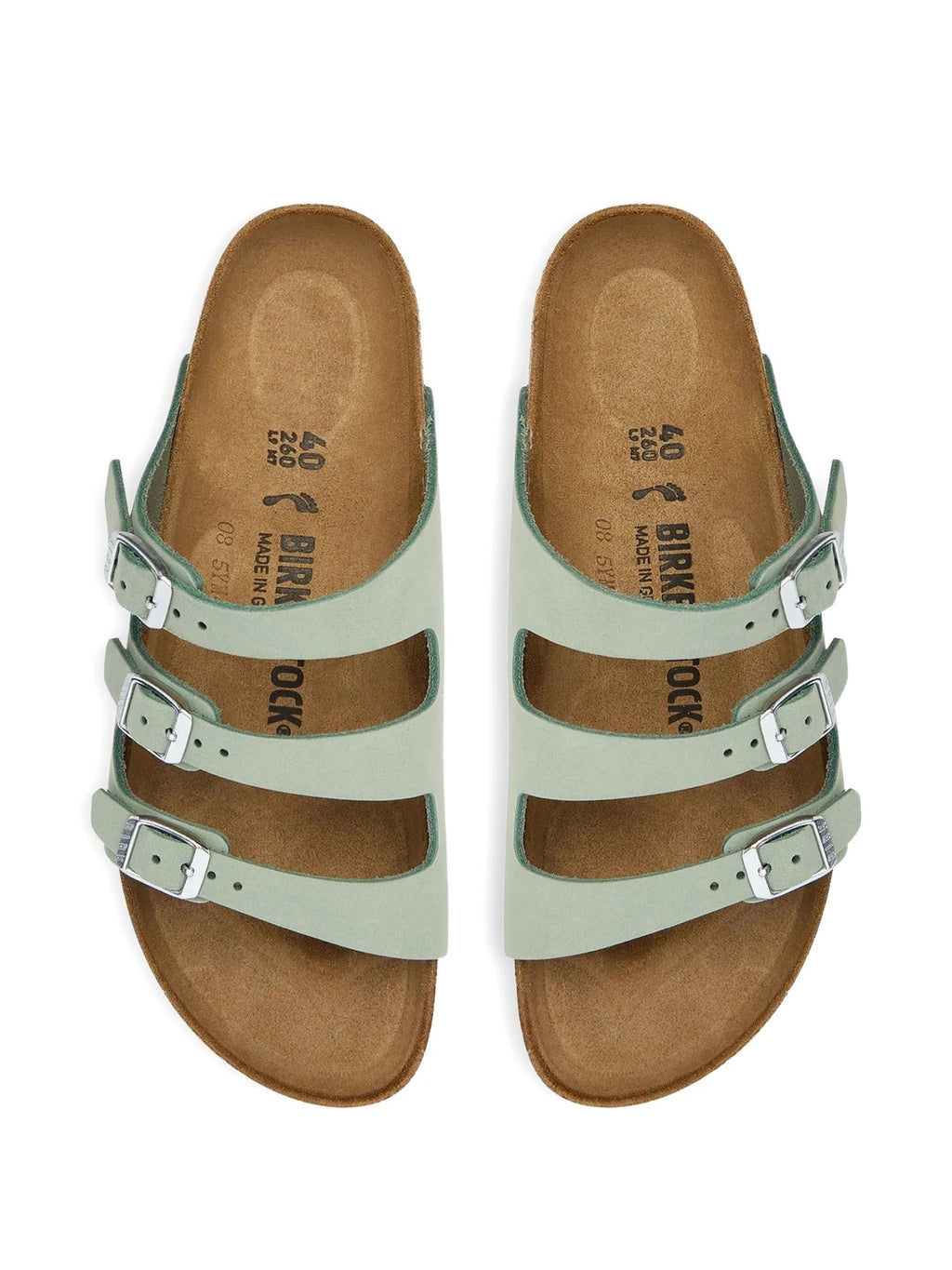 Birkenstock Florida Pure Sage, Nubuck Leather