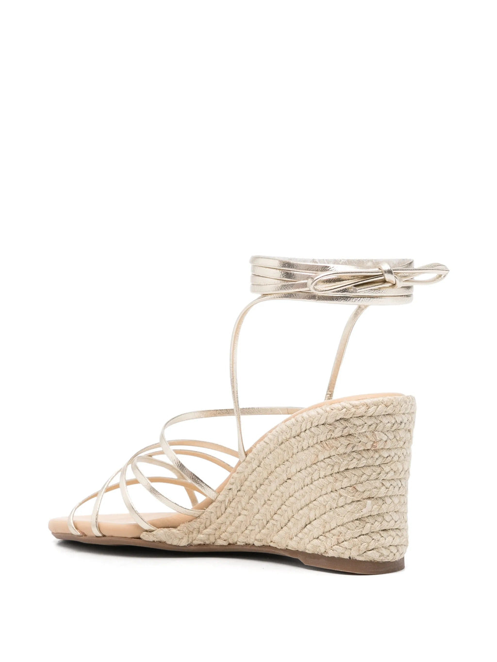 Manebi Lace Up Low Wedge Espadrilles
