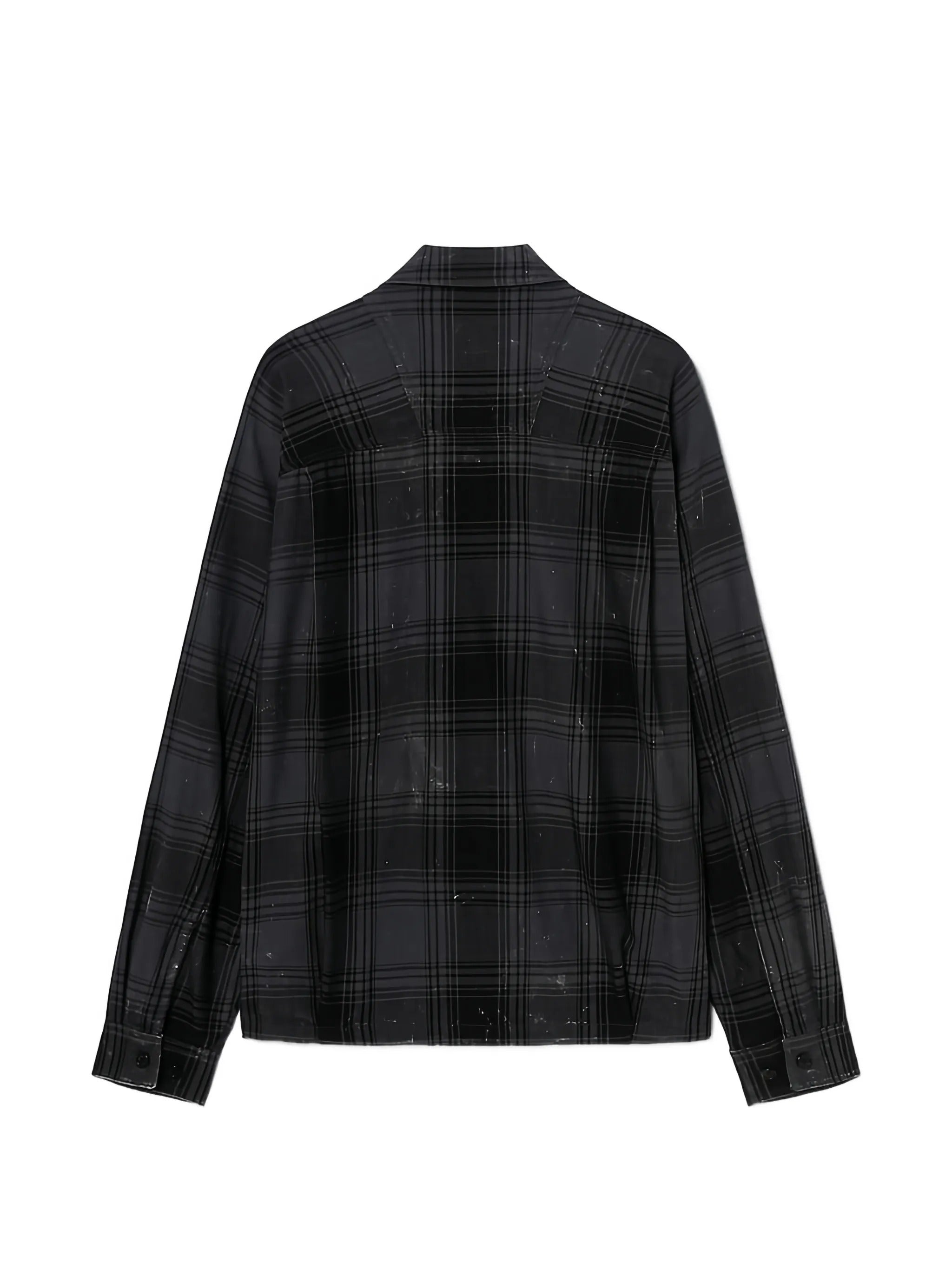 Juun.J Island Washed Check Coach Shirt