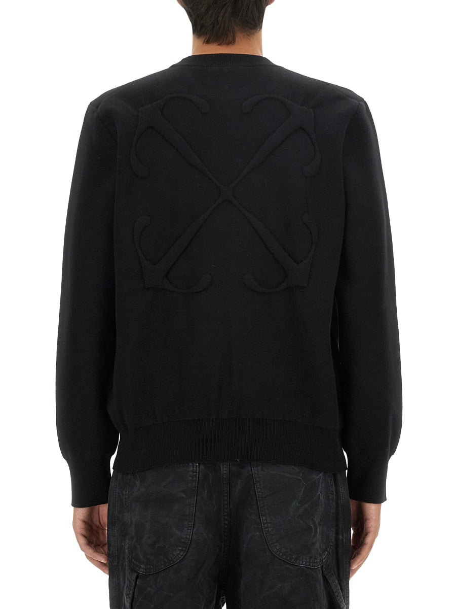 Off White Sweatshirt With Logo