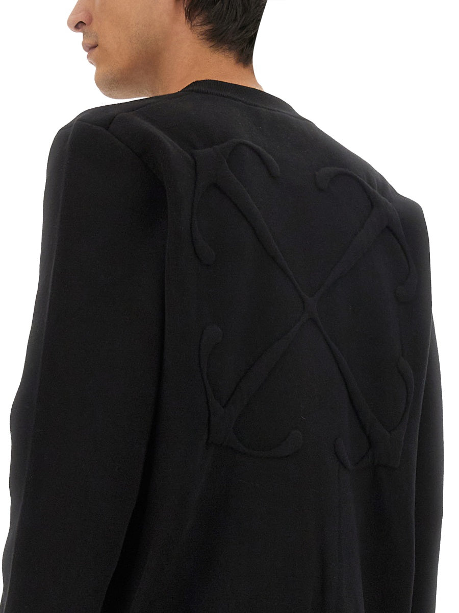 Off White Sweatshirt With Logo