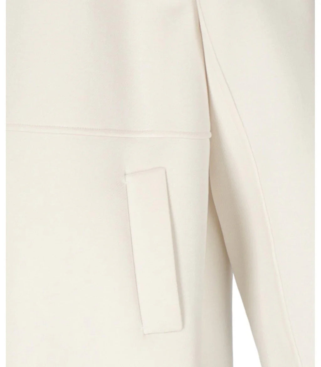Mm Max Mara Stilla White Belted Coat