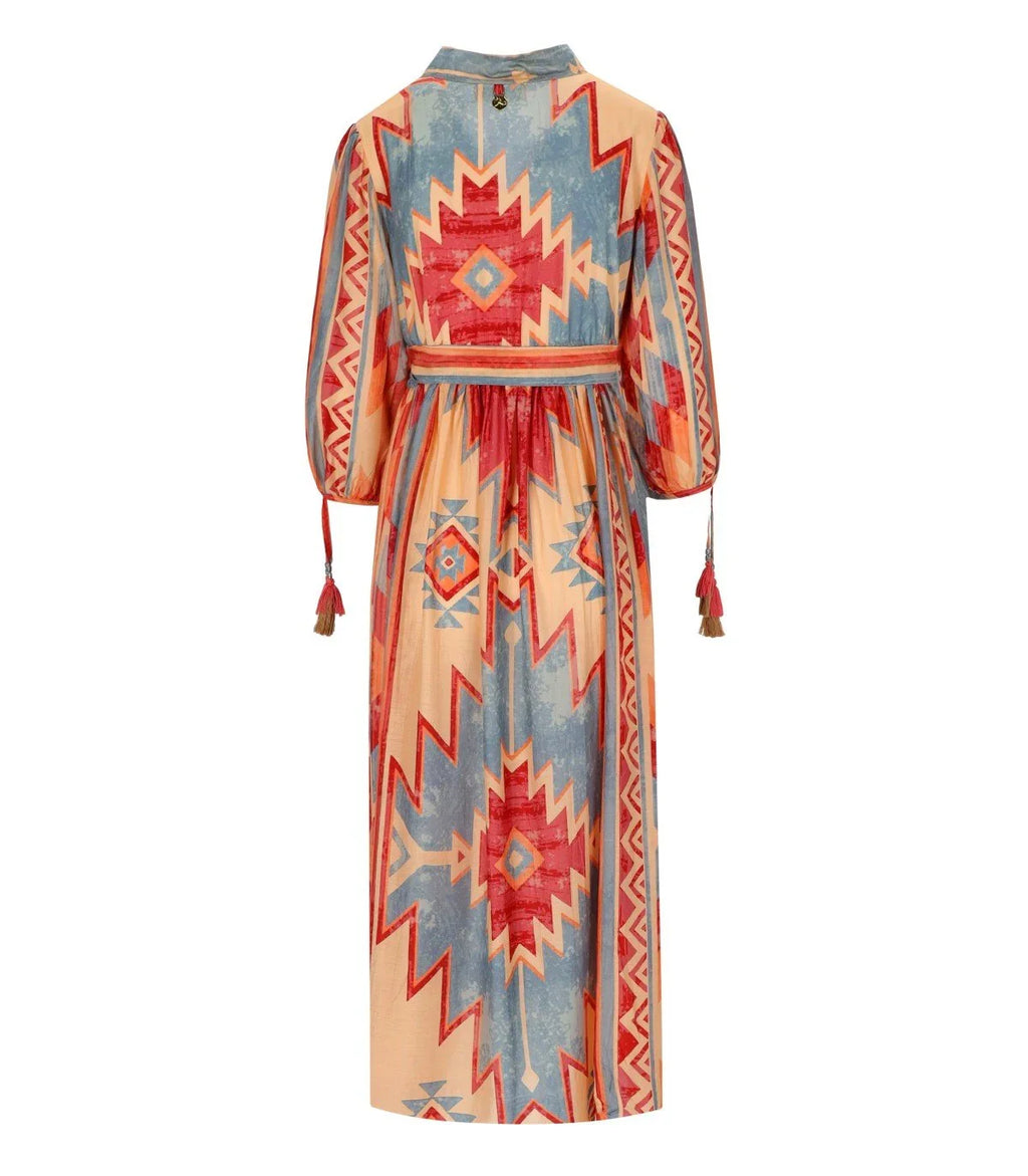 Pahiesa Formentera Multicolored Shirt Dress