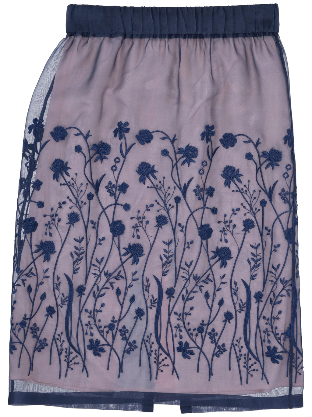 Parosh Sorgente Embroided Tulle Skirt