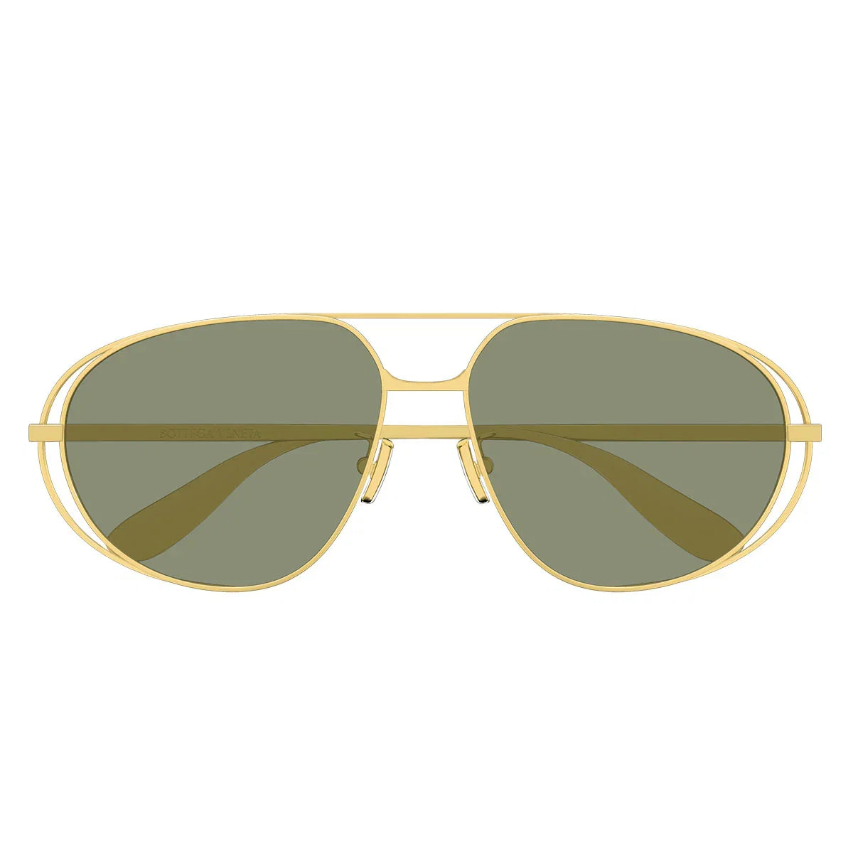 Bottega Veneta Sunglasses Bv1344 S 001 Gold/Green Unisex