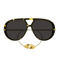 Bottega Veneta Sunglasses Bv1273 S 005 Drop Aviator Brown/Dark Grey Unisex
