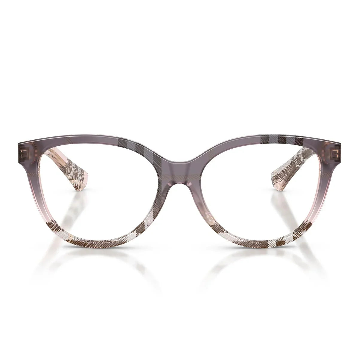 Burberry Prescription Glasses Be2456 4220 Check Gradient Bow/Transparent Women