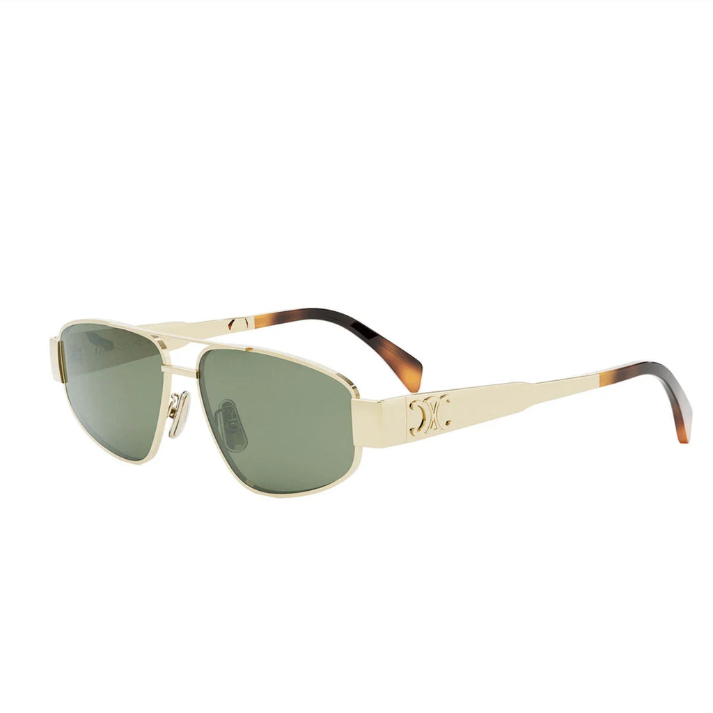 Celine Sunglasses Cl40281 U 30 N Gold/Green Unisex