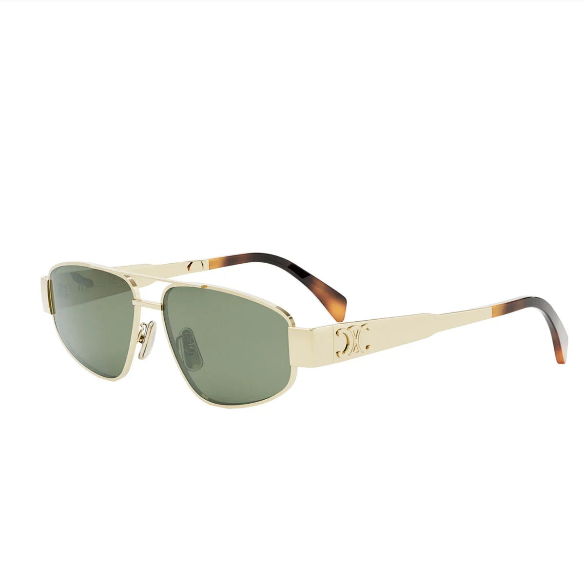 Celine Sunglasses Cl40281 U 30 N Gold/Green Unisex