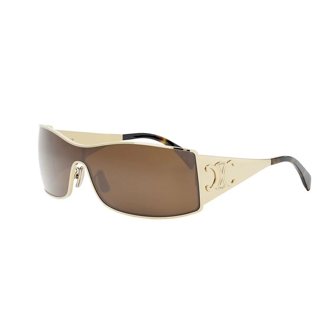 Celine Sunglasses Cl40283 U 30 E Triomphe Maxi Metal Gold/Brown Women