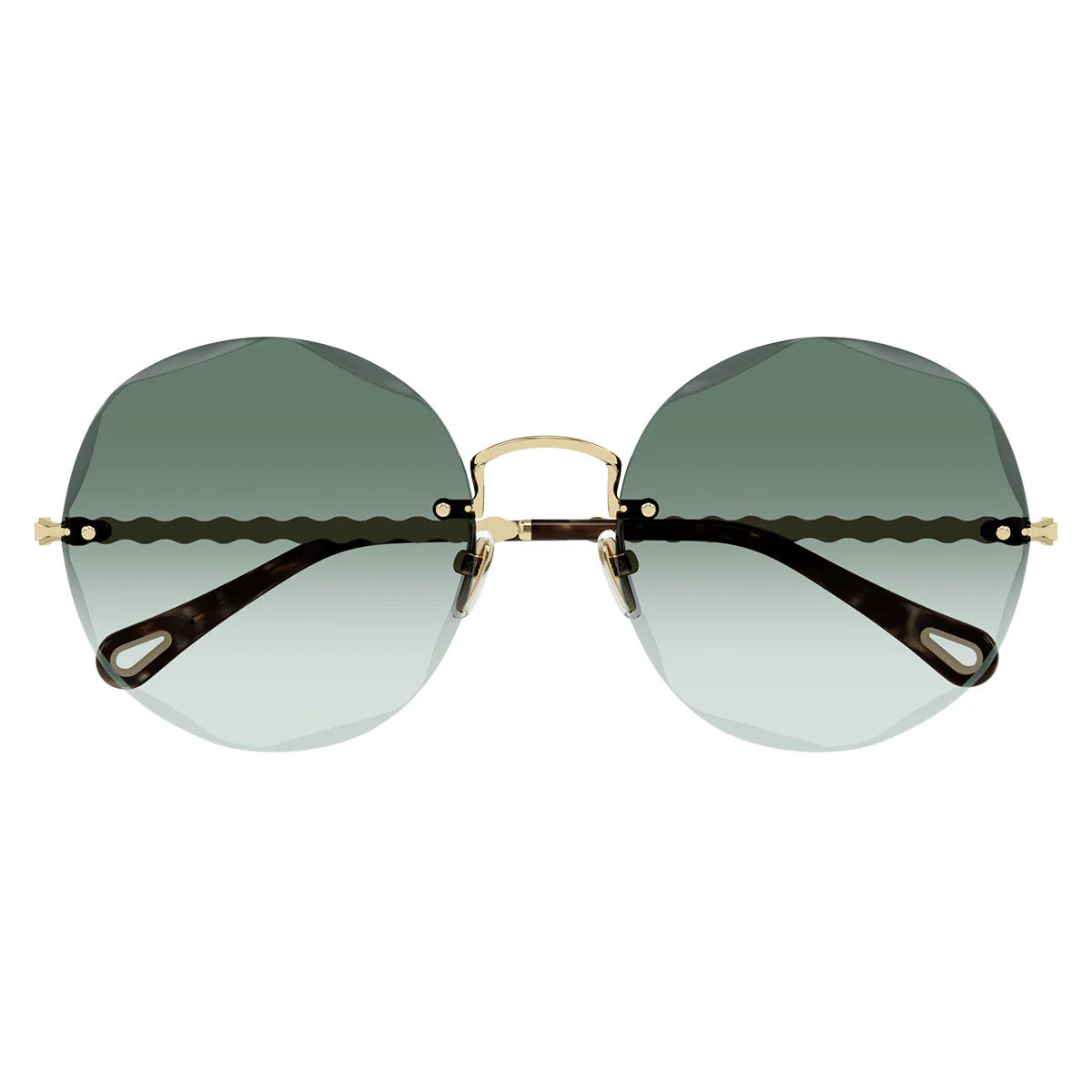 Chloé Sunglasses Ch0254 S 003 Gold/Green Women