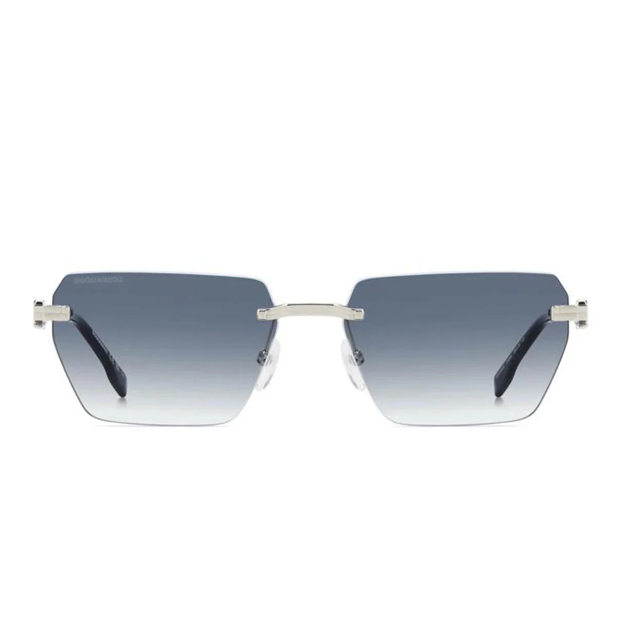 Dsquared2 Sunglasses D2 0102/S 01008 Silver/Smoky Blue Unisex