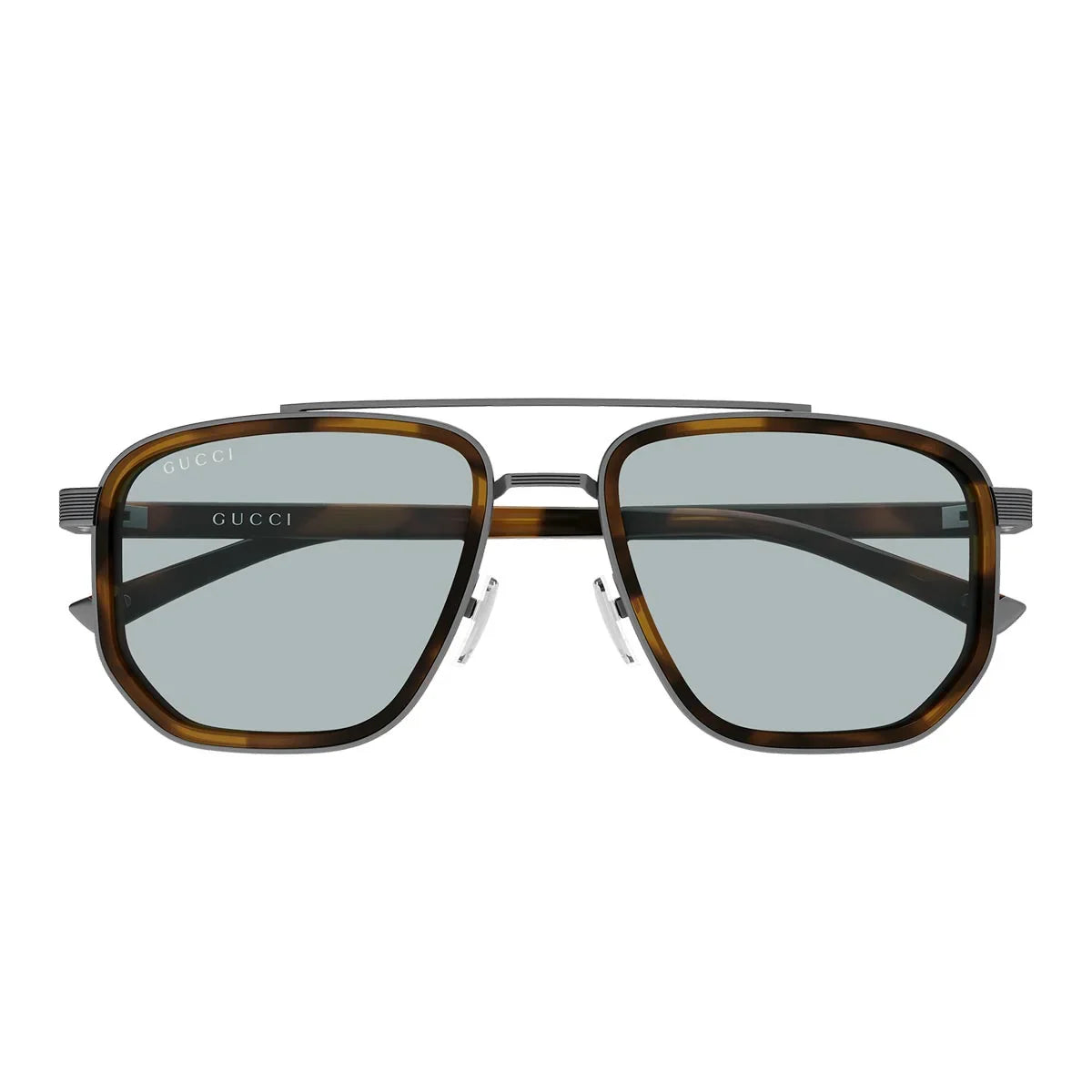 Gucci Sunglasses Gg2073 S 002 Ruthenium Brown/Blue Men