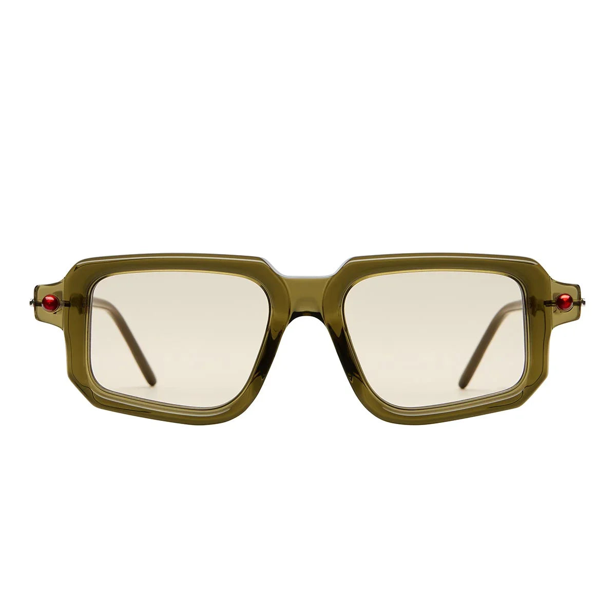 Kuboraum Sunglasses Maske P23 Grg Transparent Military Green/Light Brown Unisex